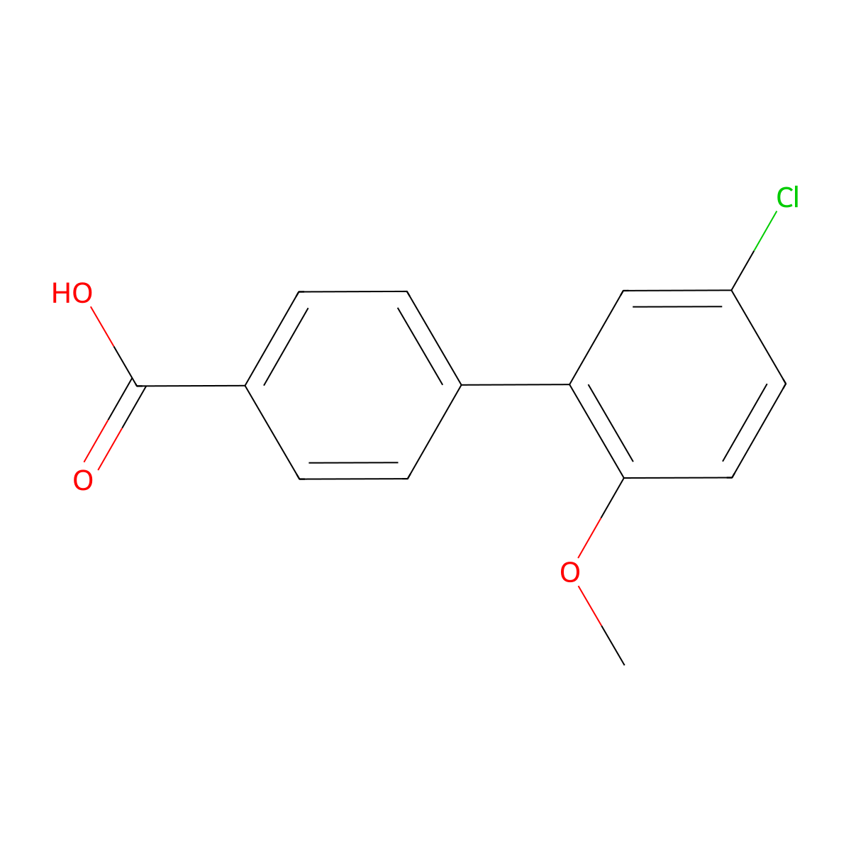 4-(5-Chloro-2-methoxyphenyl)benzoic acid molecular structure, CAS 1179191-95-7