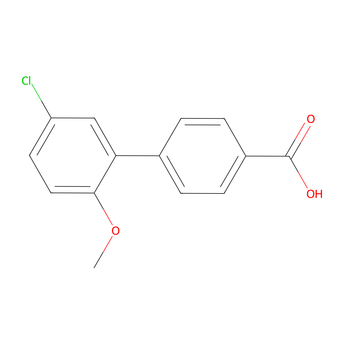 4-(5-Chloro-2-methoxyphenyl)benzoic acid molecular structure, CAS 1179191-95-7