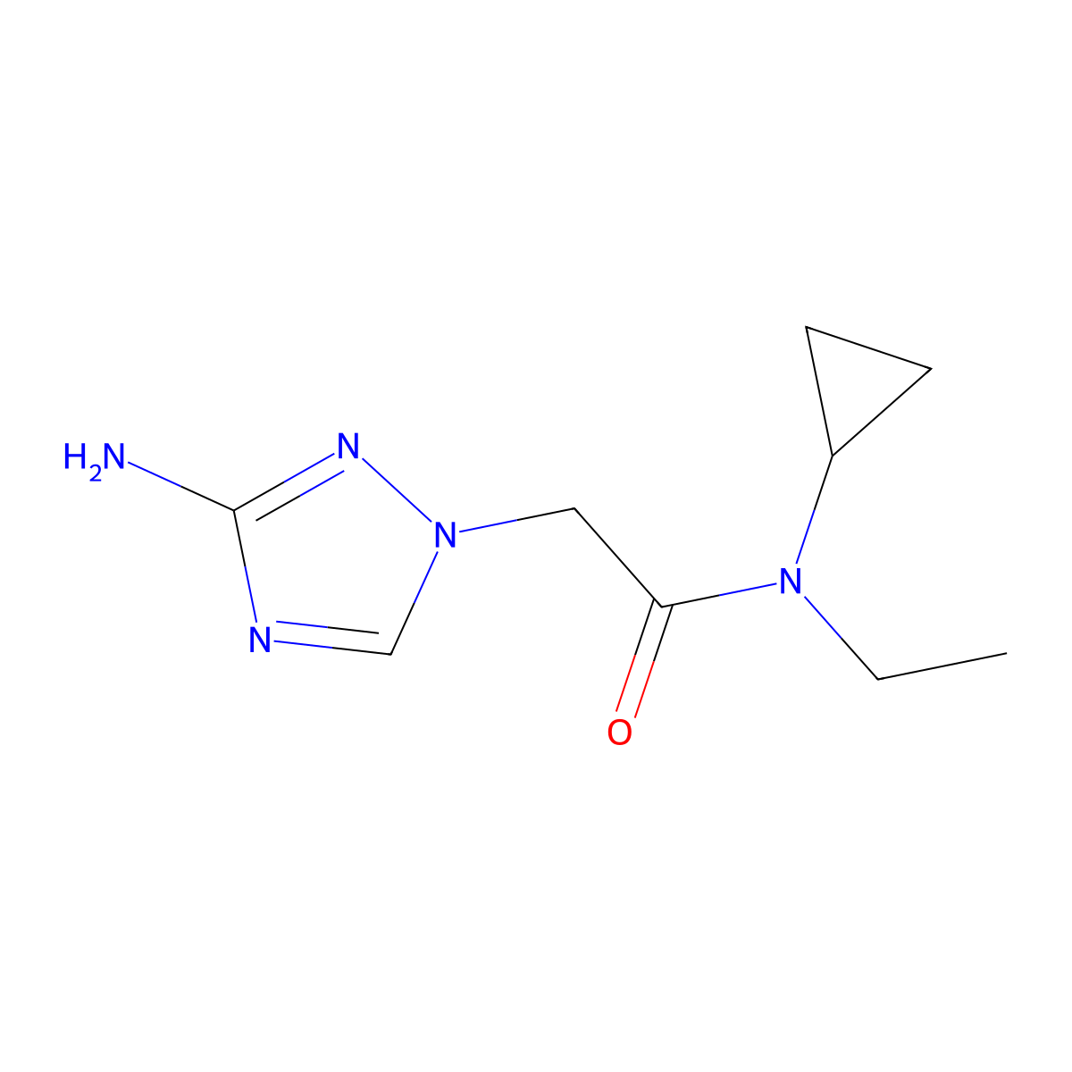 2-(3-Amino-1h-1,2,4-triazol-1-yl)-N-cyclopropyl-N-ethylacetamide molecular structure, CAS 1179192-59-6