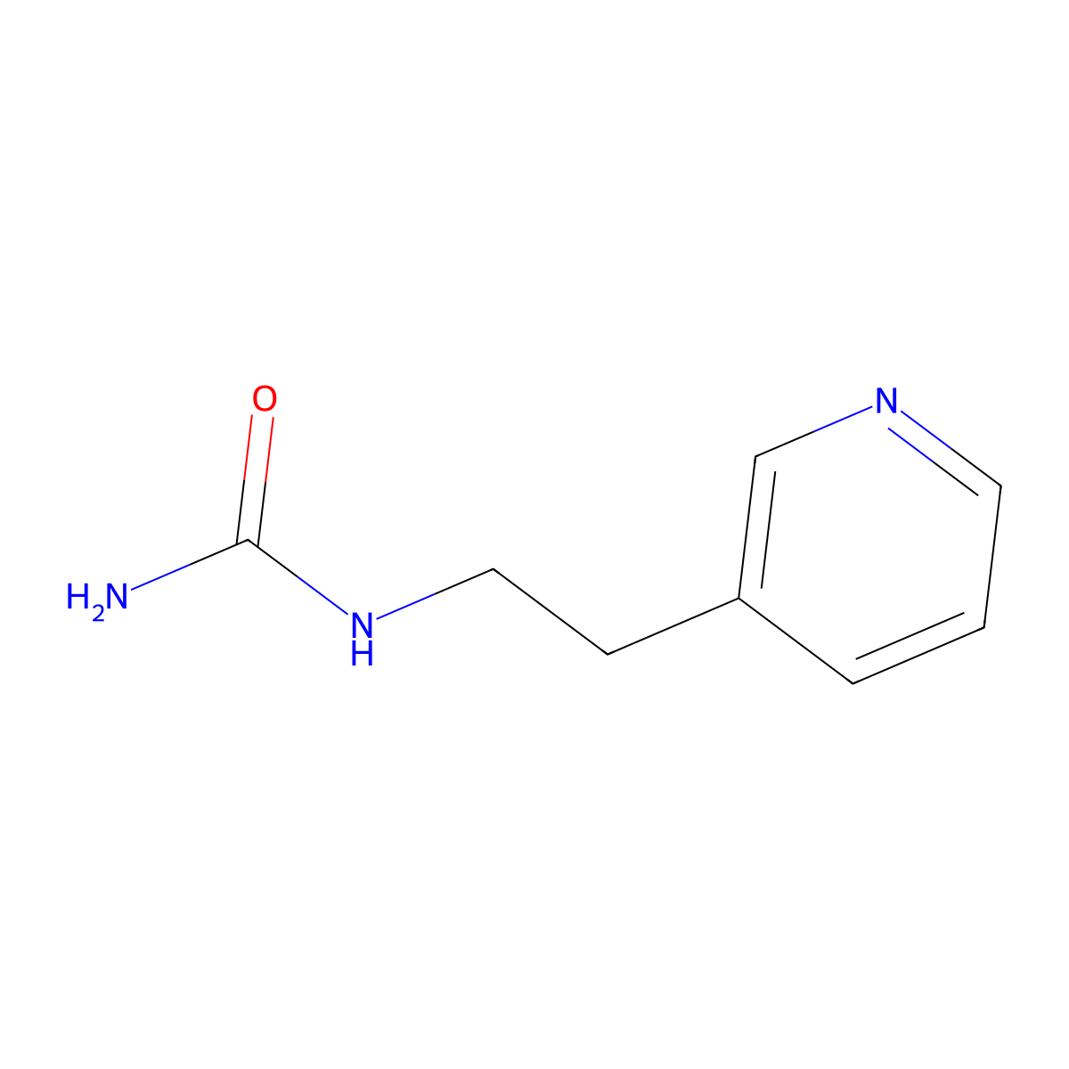 [2-(Pyridin-3-yl)ethyl]urea molecular structure, CAS 1179193-35-1