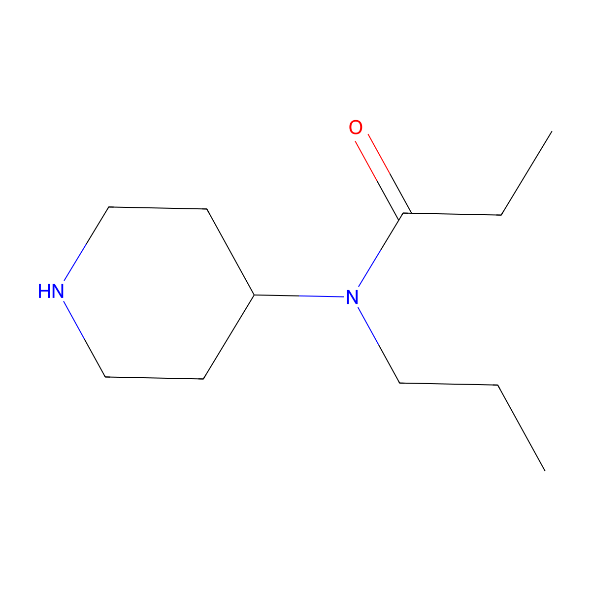 N-(piperidin-4-yl)-N-propylpropanamide molecular structure, CAS 1179194-67-2