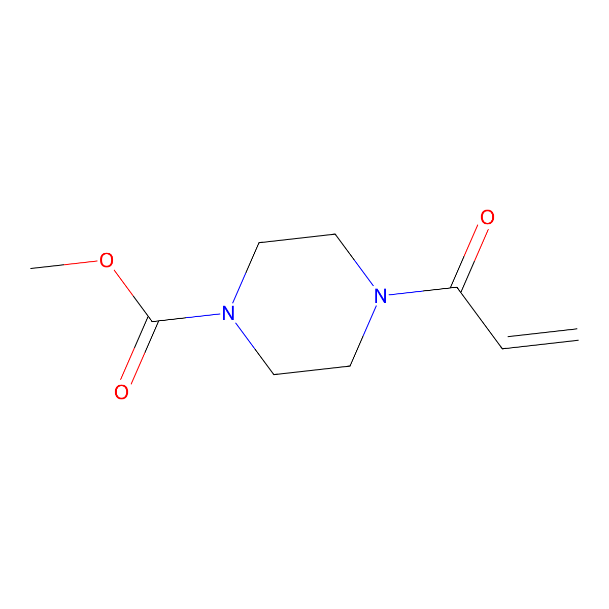 Methyl 4-(prop-2-enoyl)piperazine-1-carboxylate molecular structure, CAS 1179195-67-5