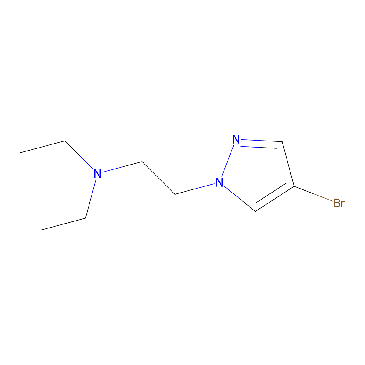 [2-(4-Bromopyrazol-1-yl)ethyl]diethylamine molecular structure, CAS 1179195-83-5