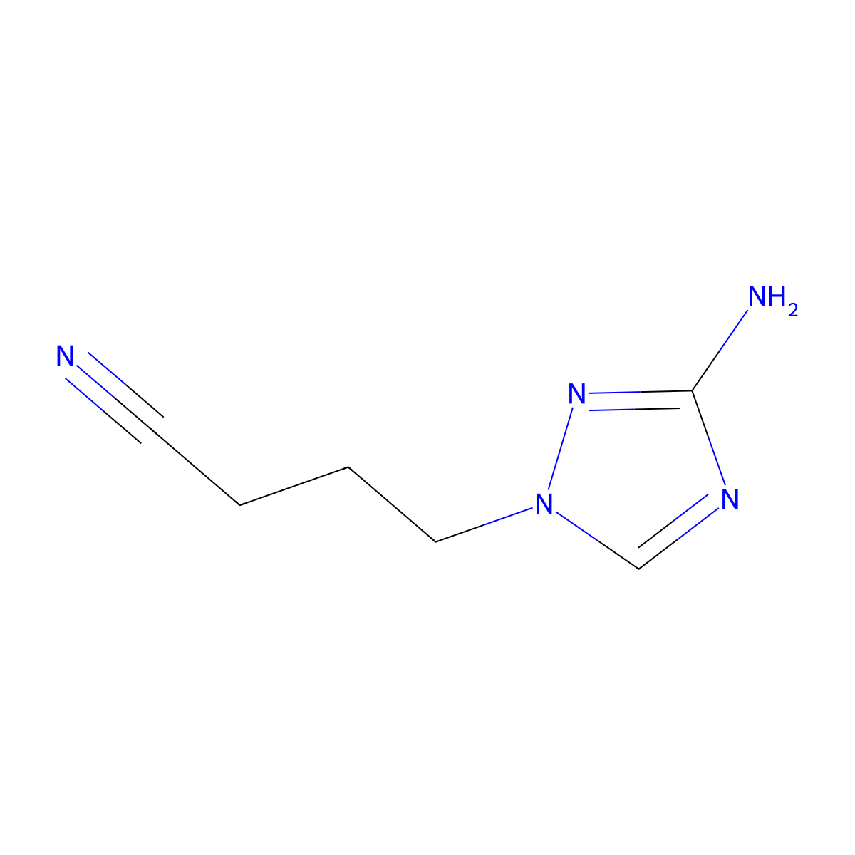 4-(3-Amino-1h-1,2,4-triazol-1-yl)butanenitrile molecular structure, CAS 1179201-60-5