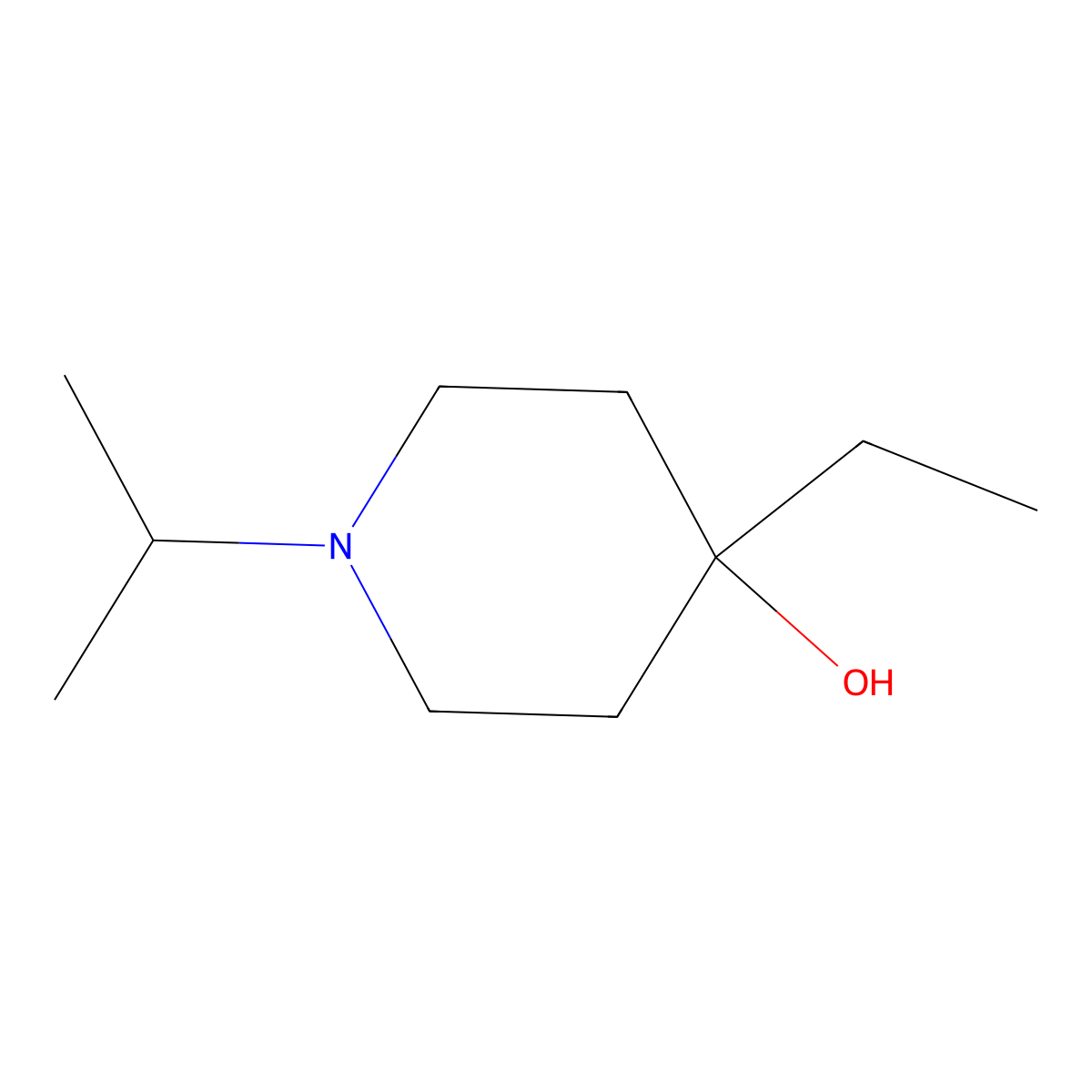 4-Ethyl-1-(propan-2-YL)piperidin-4-OL molecular structure, CAS 1179203-37-2