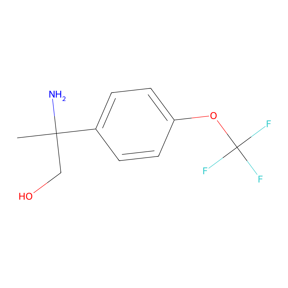 2-Amino-2-(4-(trifluoromethoxy)phenyl)propan-1-ol molecular structure, CAS 1179204-39-7