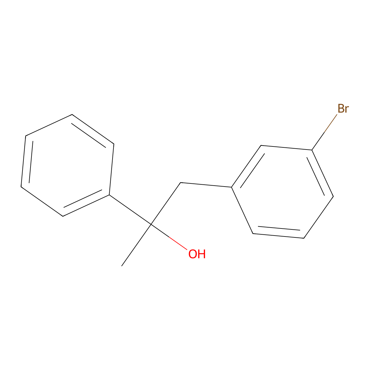 1-(3-Bromophenyl)-2-phenylpropan-2-ol molecular structure, CAS 1179208-30-0