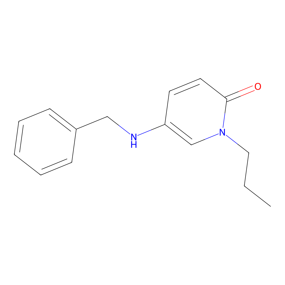 5-(Benzylamino)-1-propyl-1,2-dihydropyridin-2-one molecular structure, CAS 1179210-32-2