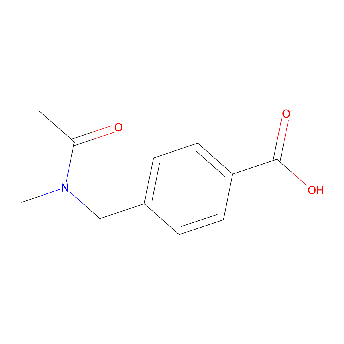 4-[(N-methylacetamido)methyl]benzoic acid molecular structure, CAS 1179211-98-3
