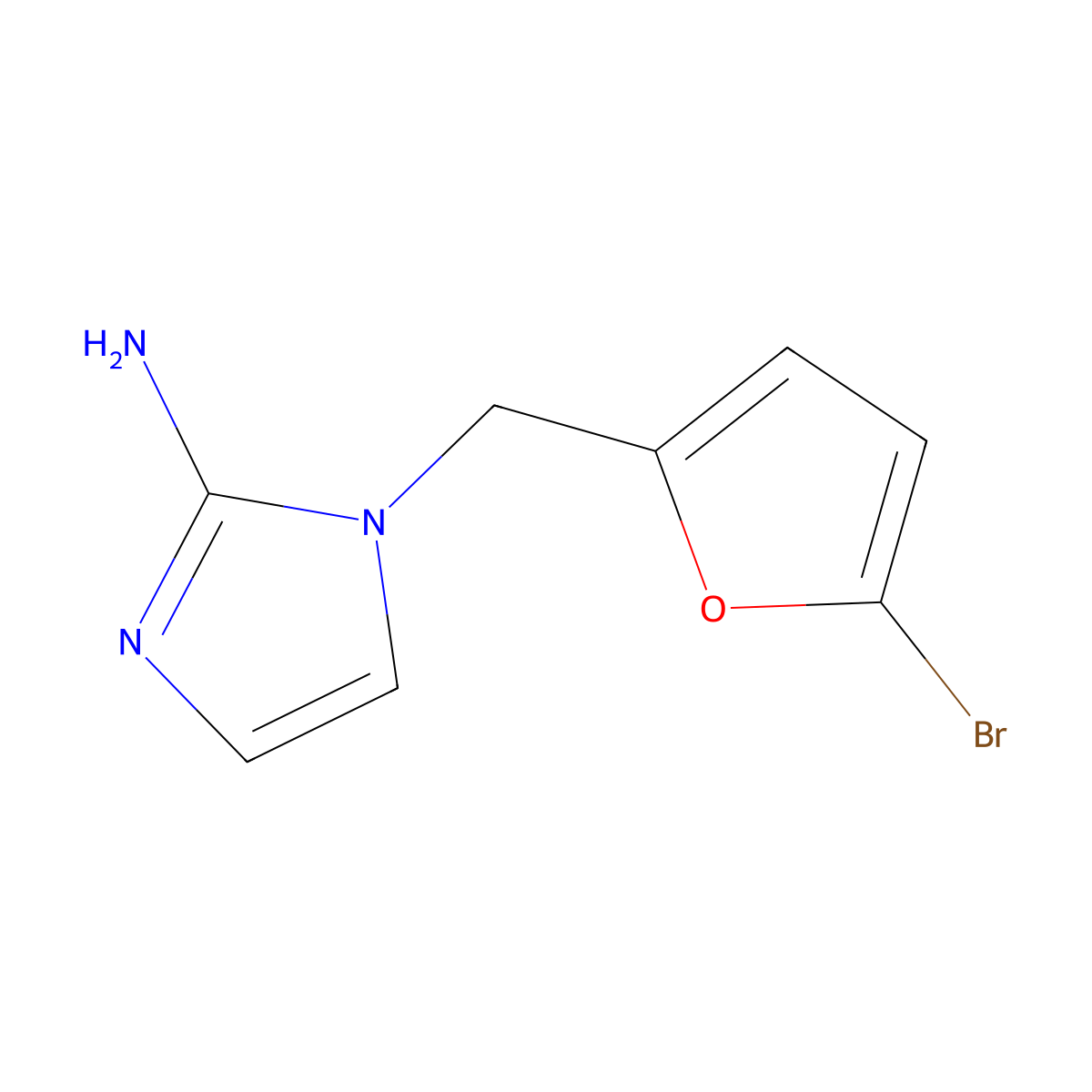 1-[(5-Bromofuran-2-YL)methyl]-1H-imidazol-2-amine molecular structure, CAS 1179217-32-3