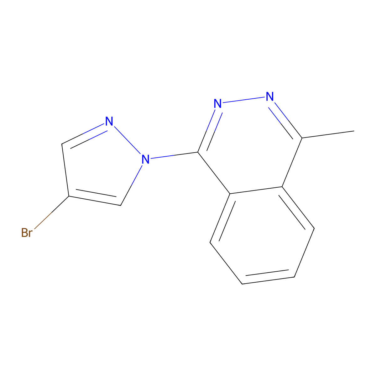1-(4-bromo-1H-pyrazol-1-yl)-4-methylphthalazine molecular structure, CAS 1179217-78-7