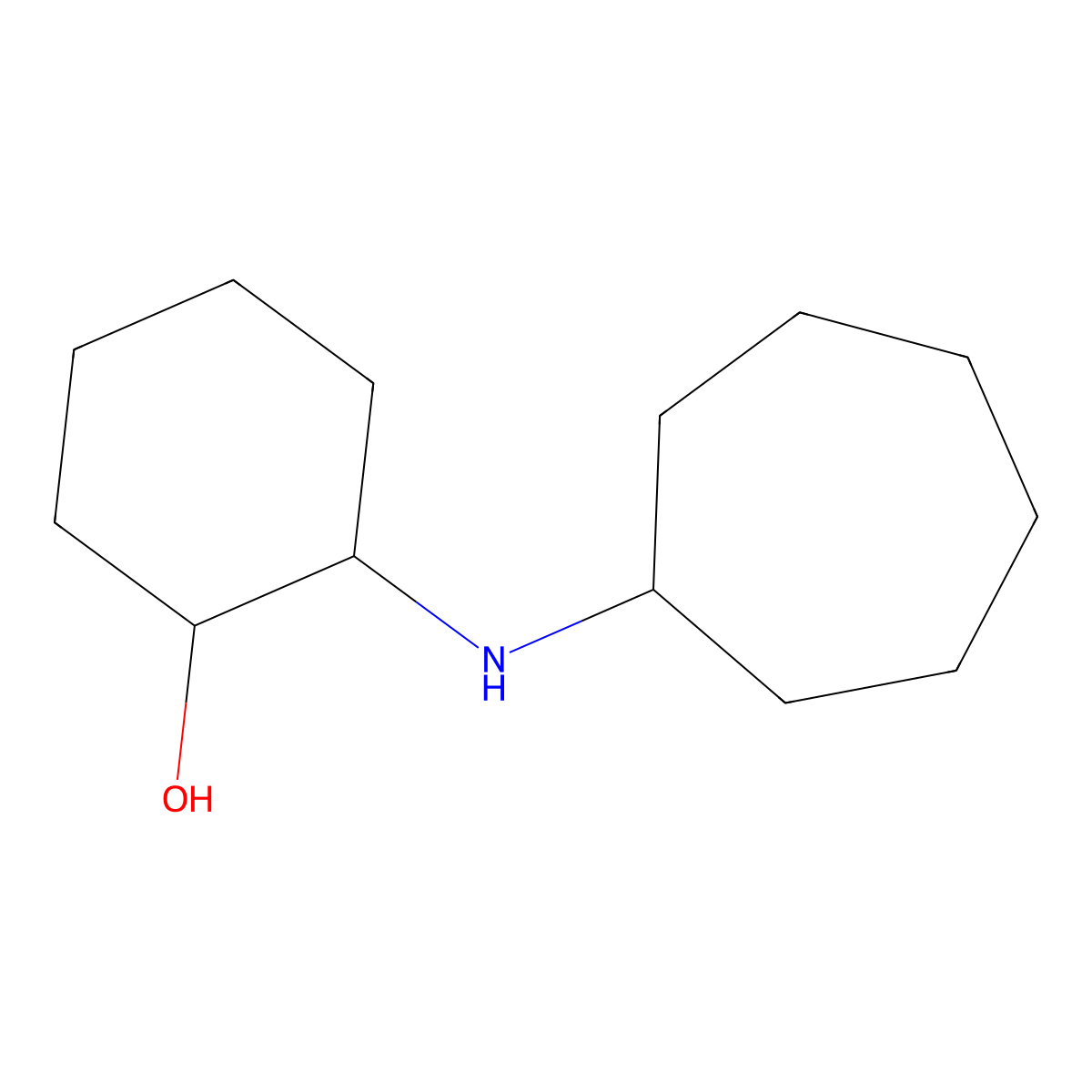 2-(Cycloheptylamino)cyclohexan-1-ol molecular structure, CAS 1179221-14-7