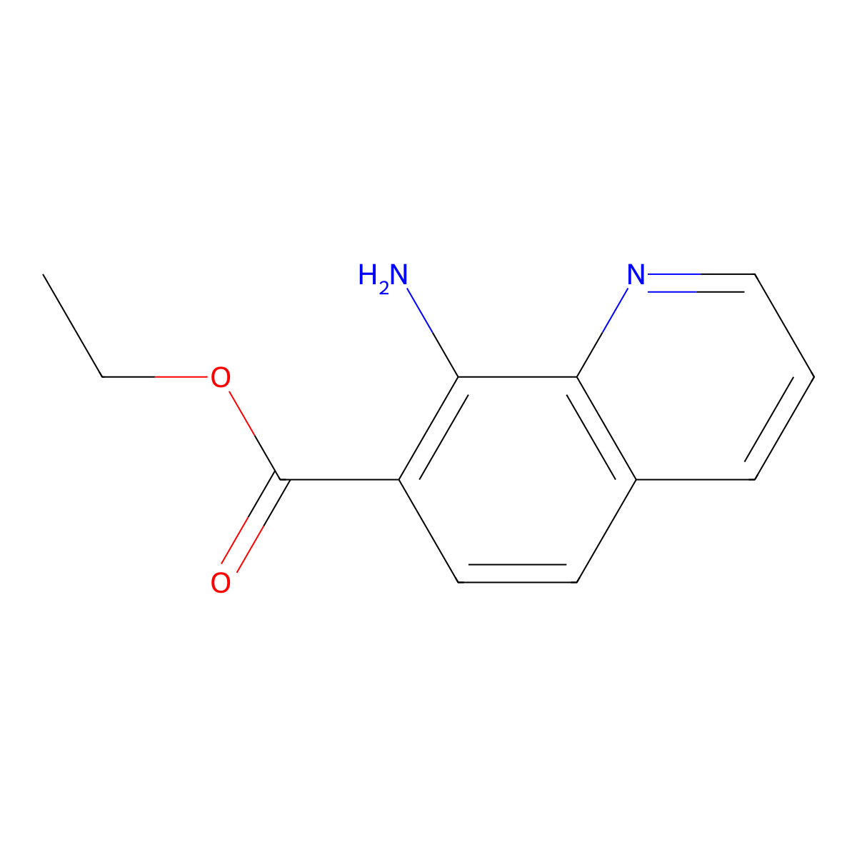 Ethyl 8-aminoquinoline-7-carboxylate molecular structure, CAS 1179221-26-1