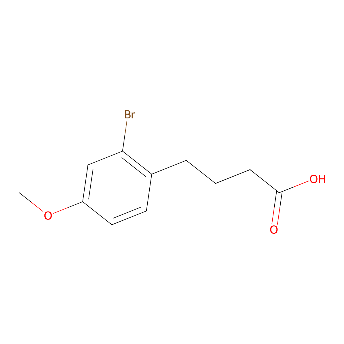 4-(2-Bromo-4-methoxyphenyl)butanoic acid molecular structure, CAS 1179222-85-5