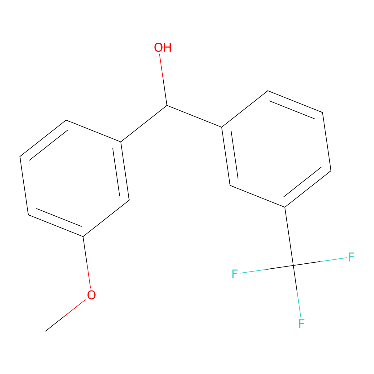3-Methoxy-3'-trifluoromethylbenzhydrol molecular structure, CAS 1179226-36-8