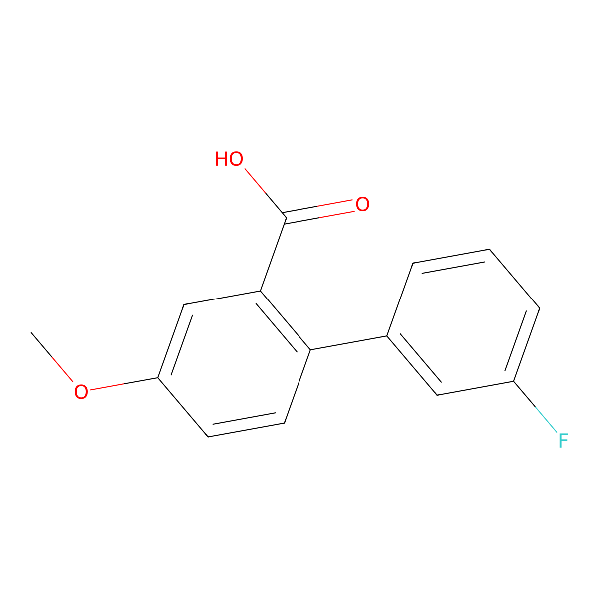 2-(3-Fluorophenyl)-5-methoxybenzoic acid molecular structure, CAS 1179231-21-0