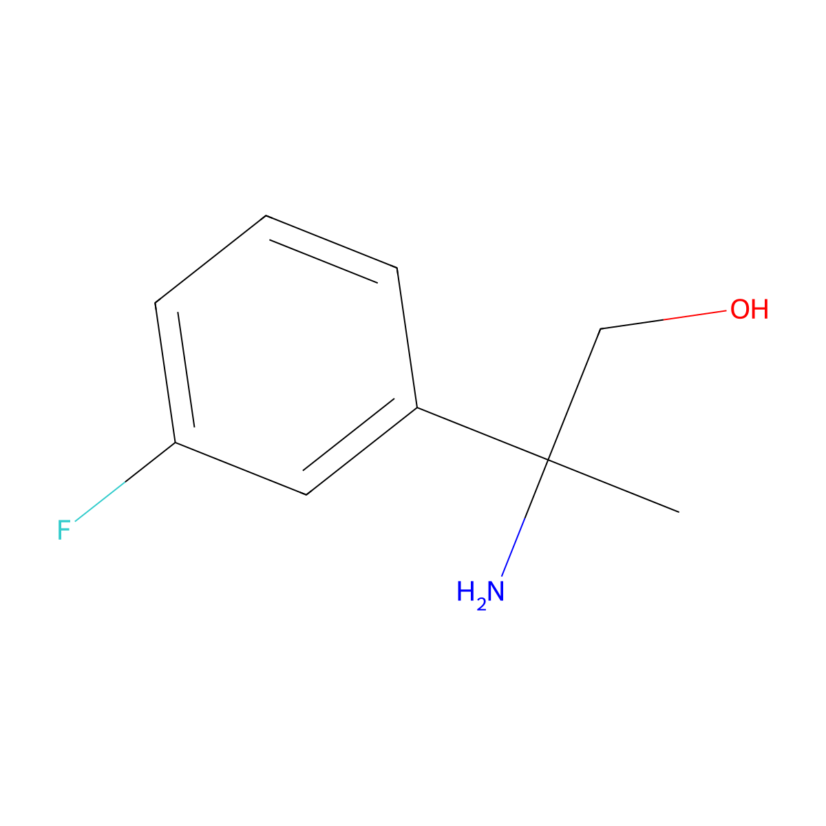 2-Amino-2-(3-fluorophenyl)propan-1-OL molecular structure, CAS 1179235-32-5