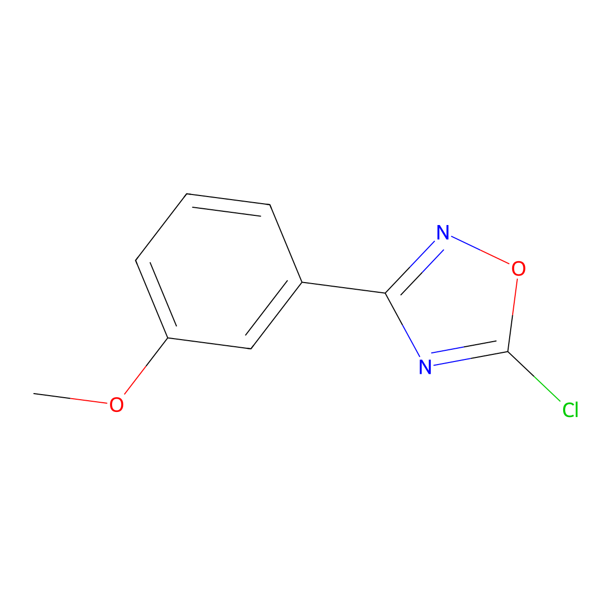 5-Chloro-3-(3-methoxyphenyl)-1,2,4-oxadiazole molecular structure, CAS 1179242-59-1
