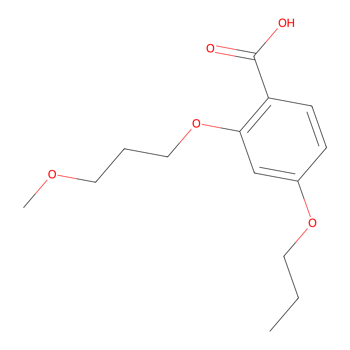 2-(3-Methoxypropoxy)-4-propoxybenzoic acid molecular structure, CAS 1179243-44-7