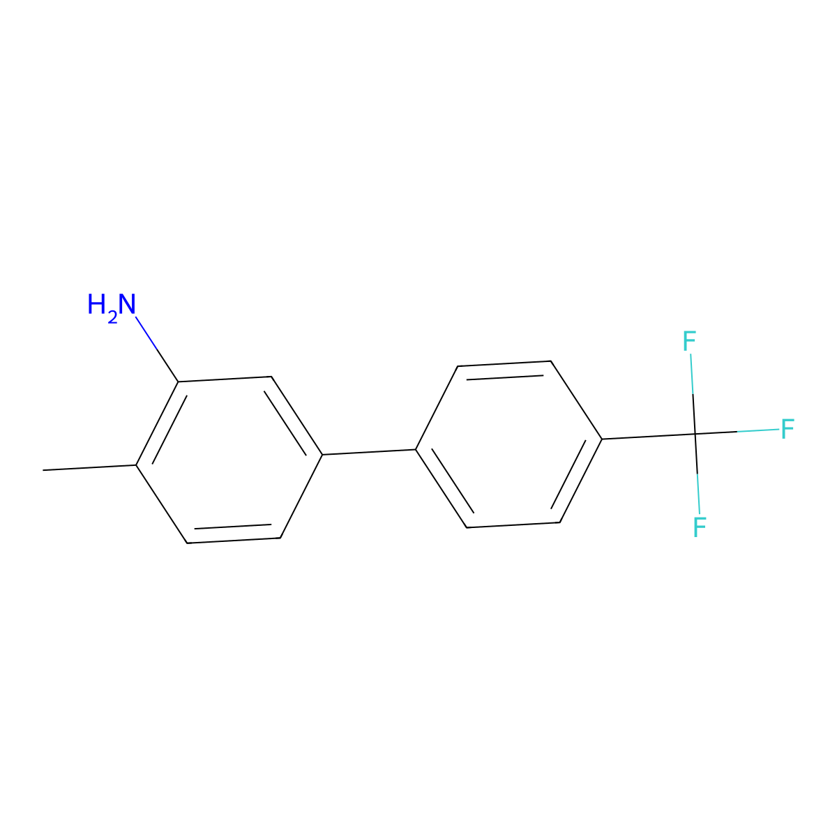 4-Methyl-4'-(trifluoromethyl)-[1,1'-biphenyl]-3-amine molecular structure, CAS 1179245-27-2