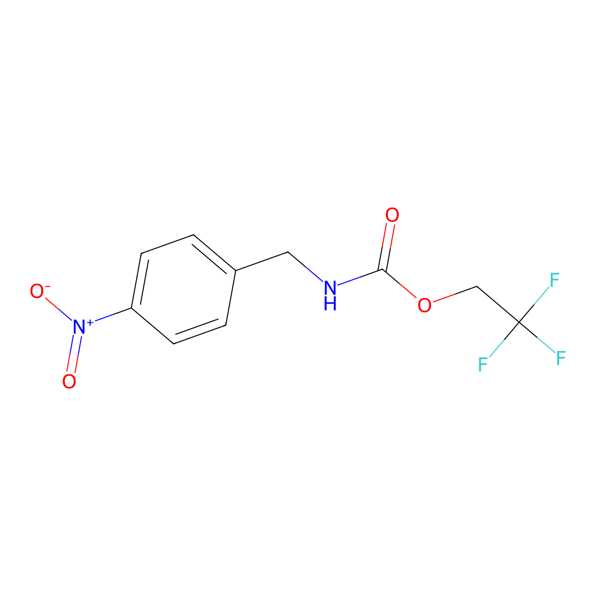2,2,2-trifluoroethyl N-[(4-nitrophenyl)methyl]carbamate molecular structure, CAS 1179249-44-5