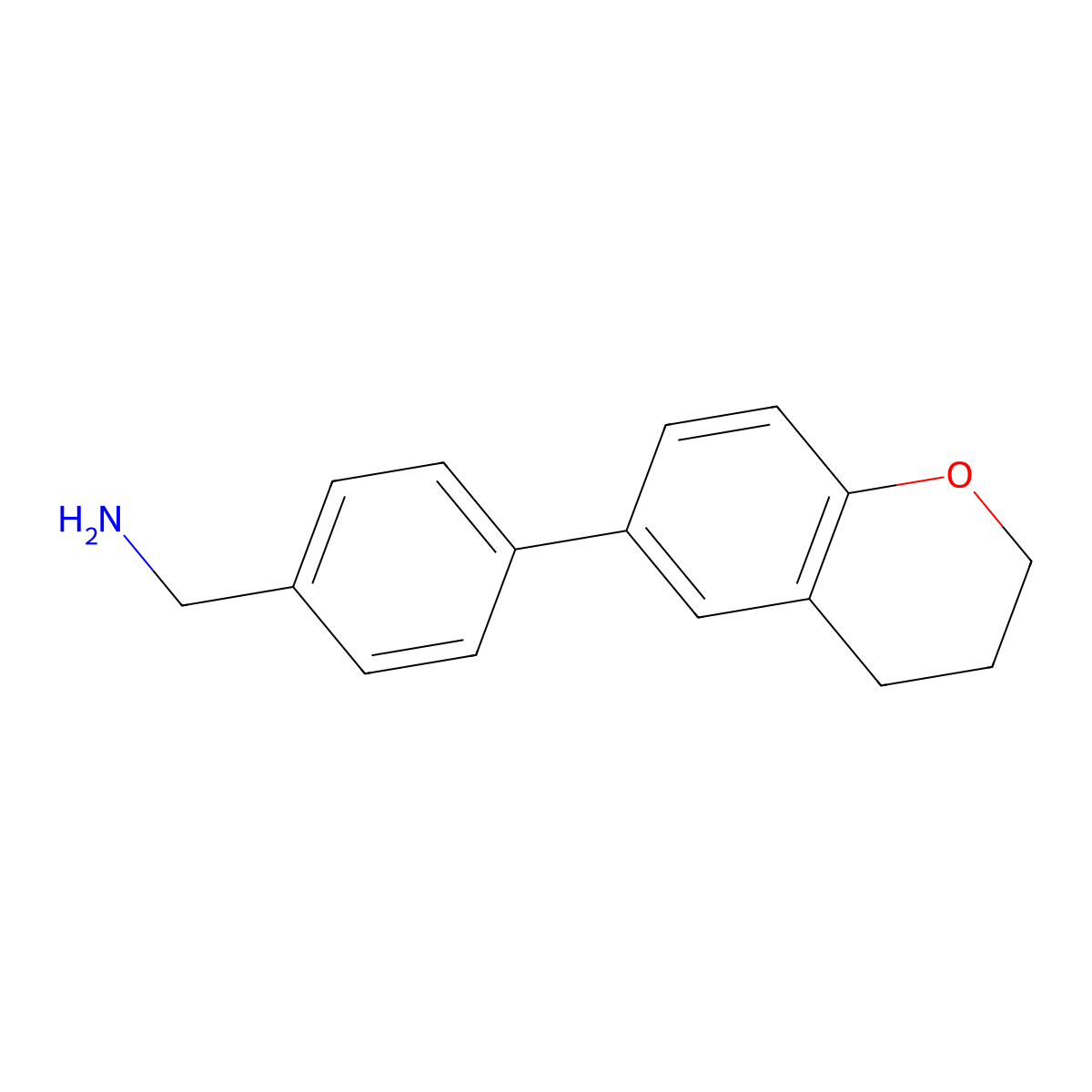[4-(3,4-dihydro-2H-1-benzopyran-6-yl)phenyl]methanamine molecular structure, CAS 1179250-78-2