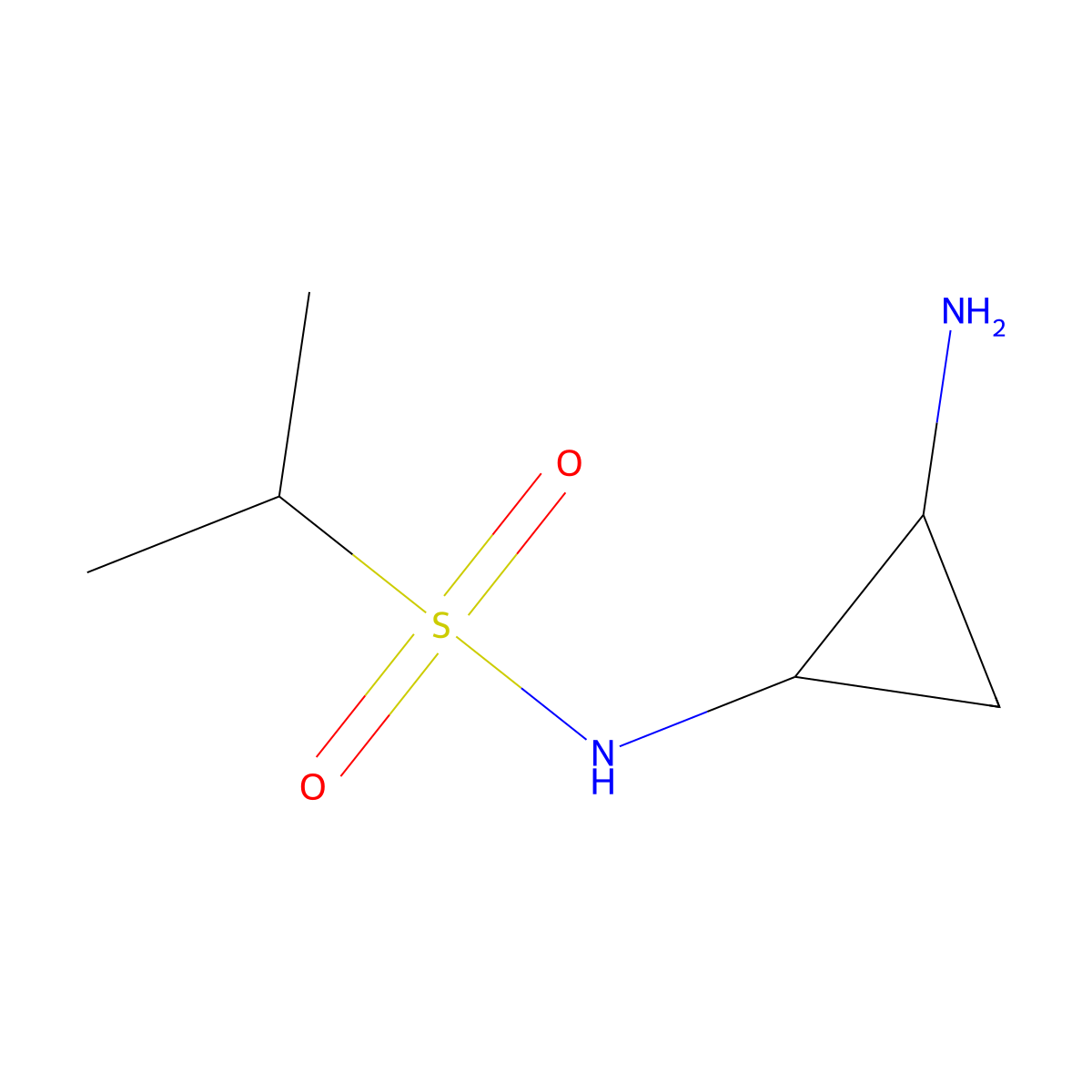 N-(2-aminocyclopropyl)propane-2-sulfonamide molecular structure, CAS 1179252-10-8