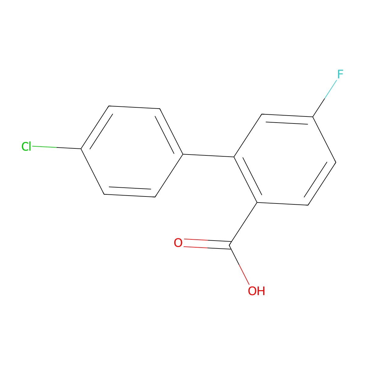 4'-Chloro-5-fluoro-[1,1'-biphenyl]-2-carboxylic acid molecular structure, CAS 1179253-24-7