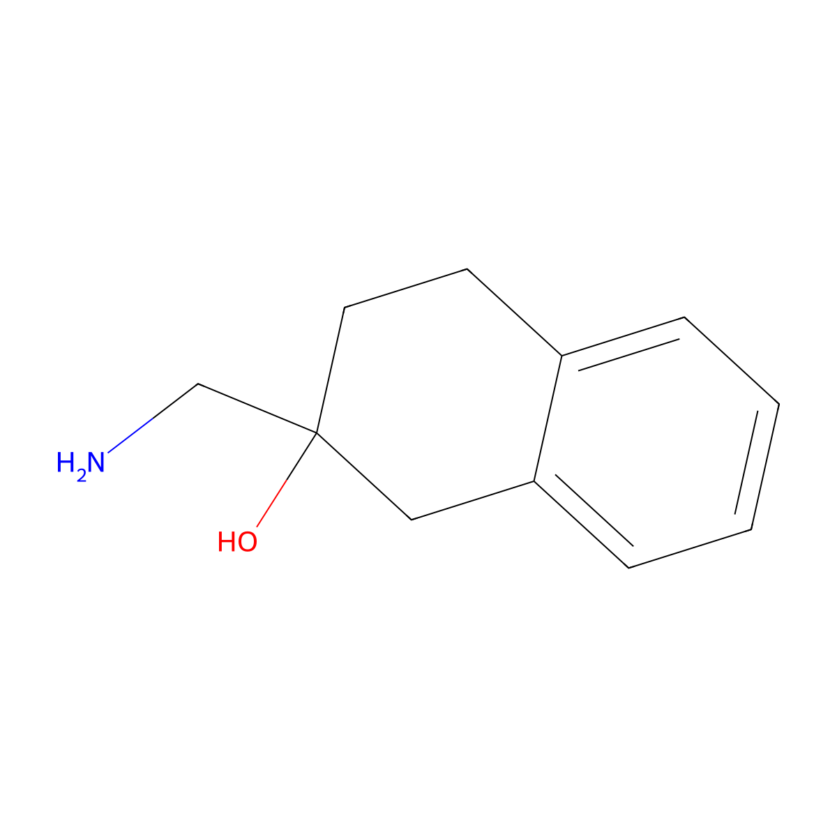 2-(Aminomethyl)-1,2,3,4-tetrahydronaphthalen-2-ol molecular structure, CAS 1179255-66-3