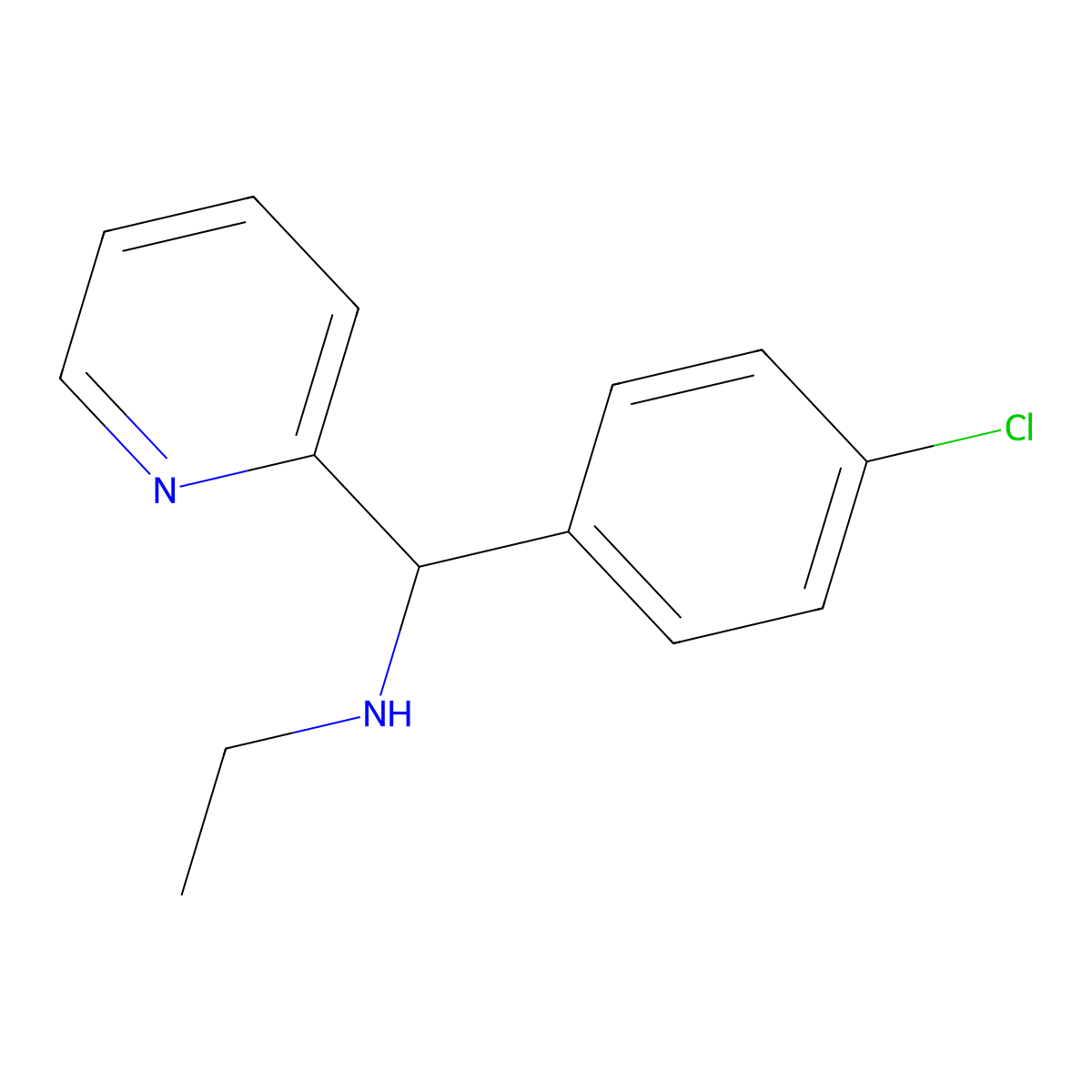 [(4-Chlorophenyl)(pyridin-2-yl)methyl](ethyl)amine molecular structure, CAS 1179268-16-6