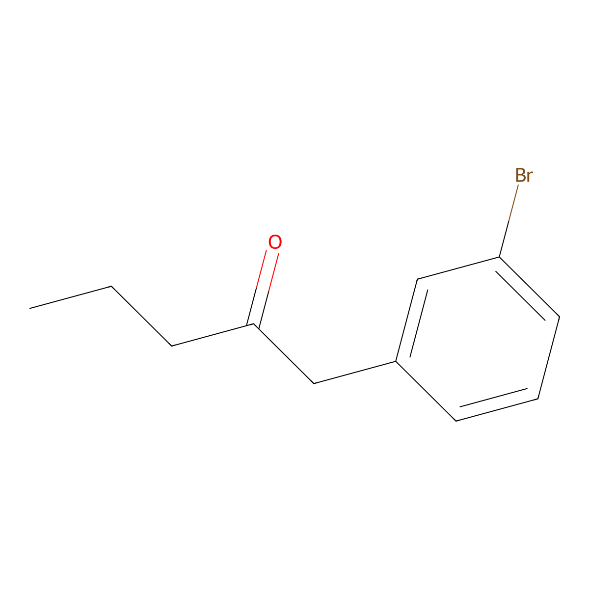 1-(3-Bromophenyl)pentan-2-one molecular structure, CAS 1179269-06-7