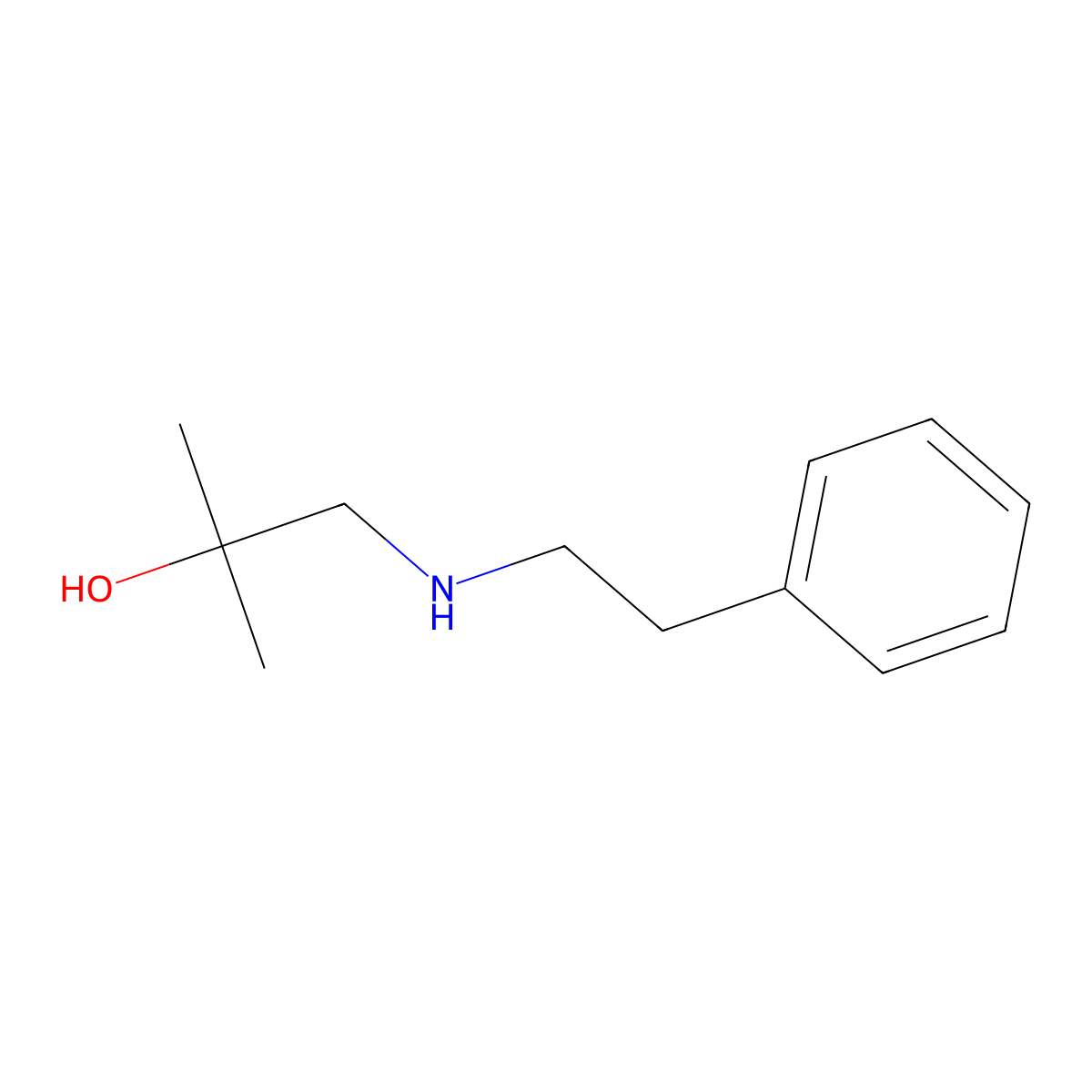 2-Methyl-1-[(2-phenylethyl)amino]propan-2-ol molecular structure, CAS 1179269-27-2