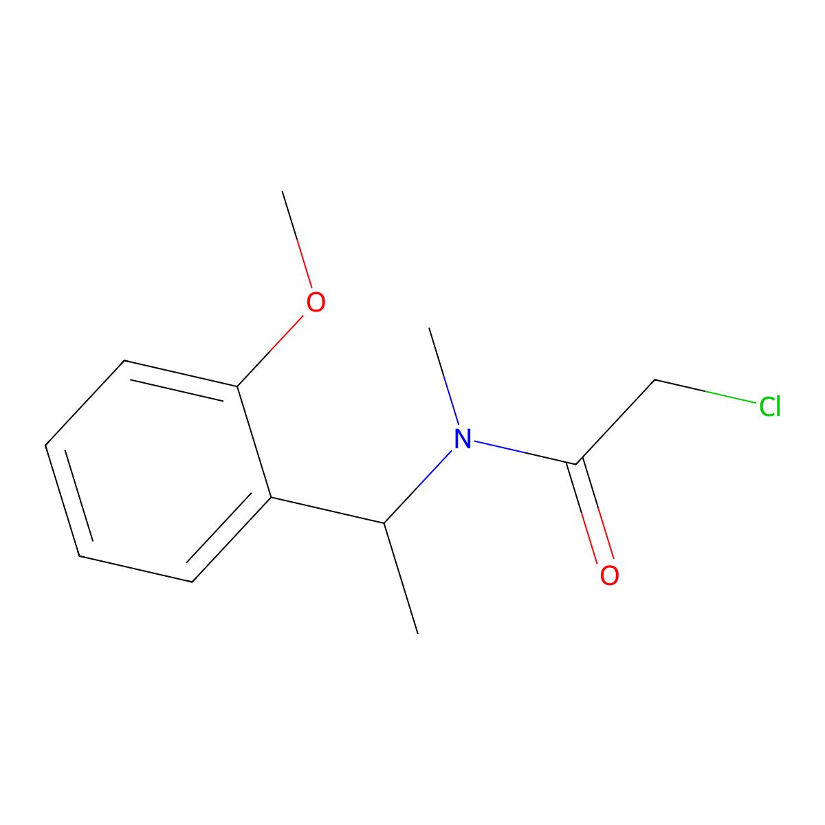 2-chloro-N-[1-(2-methoxyphenyl)ethyl]-N-methylacetamide molecular structure, CAS 1179271-04-5