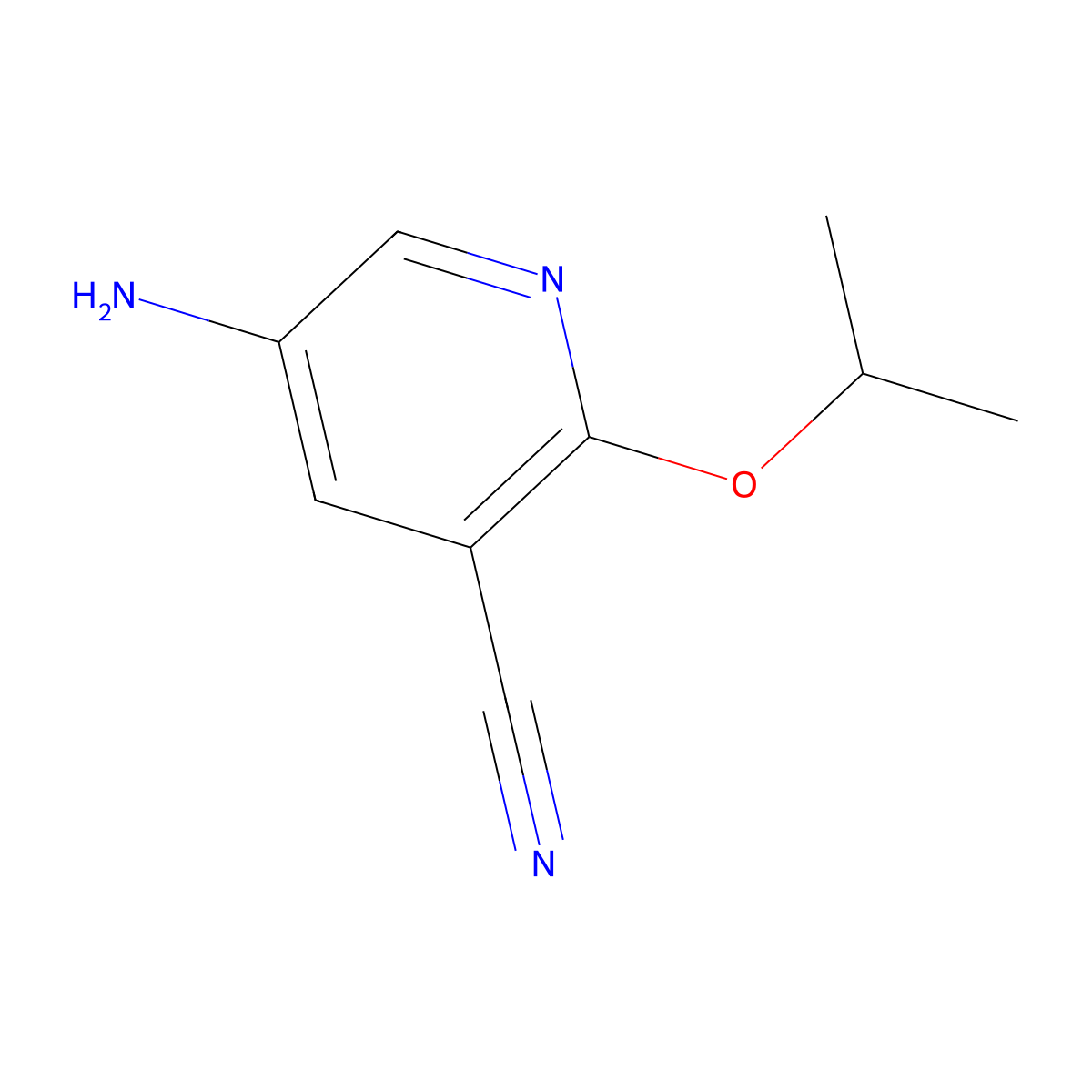 5-Amino-2-(propan-2-yloxy)pyridine-3-carbonitrile molecular structure, CAS 1179272-25-3