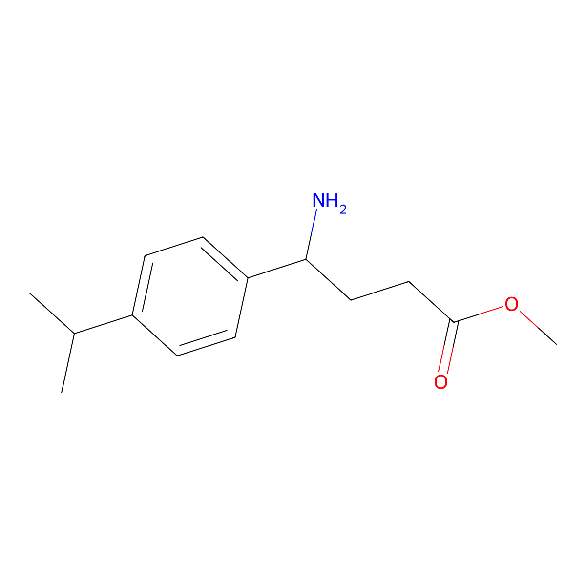 Methyl 4-amino-4-(4-isopropylphenyl)butanoate molecular structure, CAS 1179279-44-7
