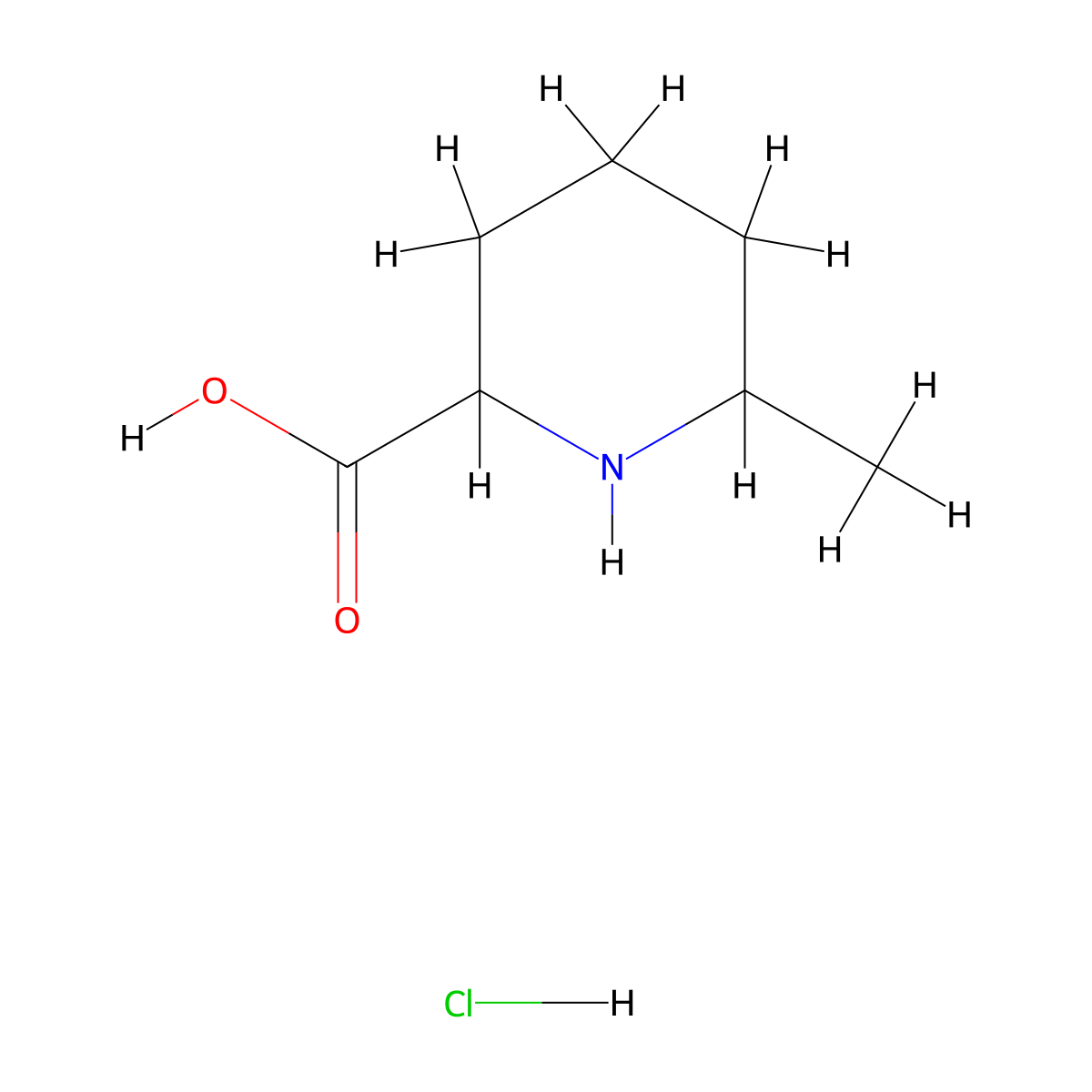 6-Methylpiperidine-2-carboxylic acid hydrochloride molecular structure, CAS 117928-49-1