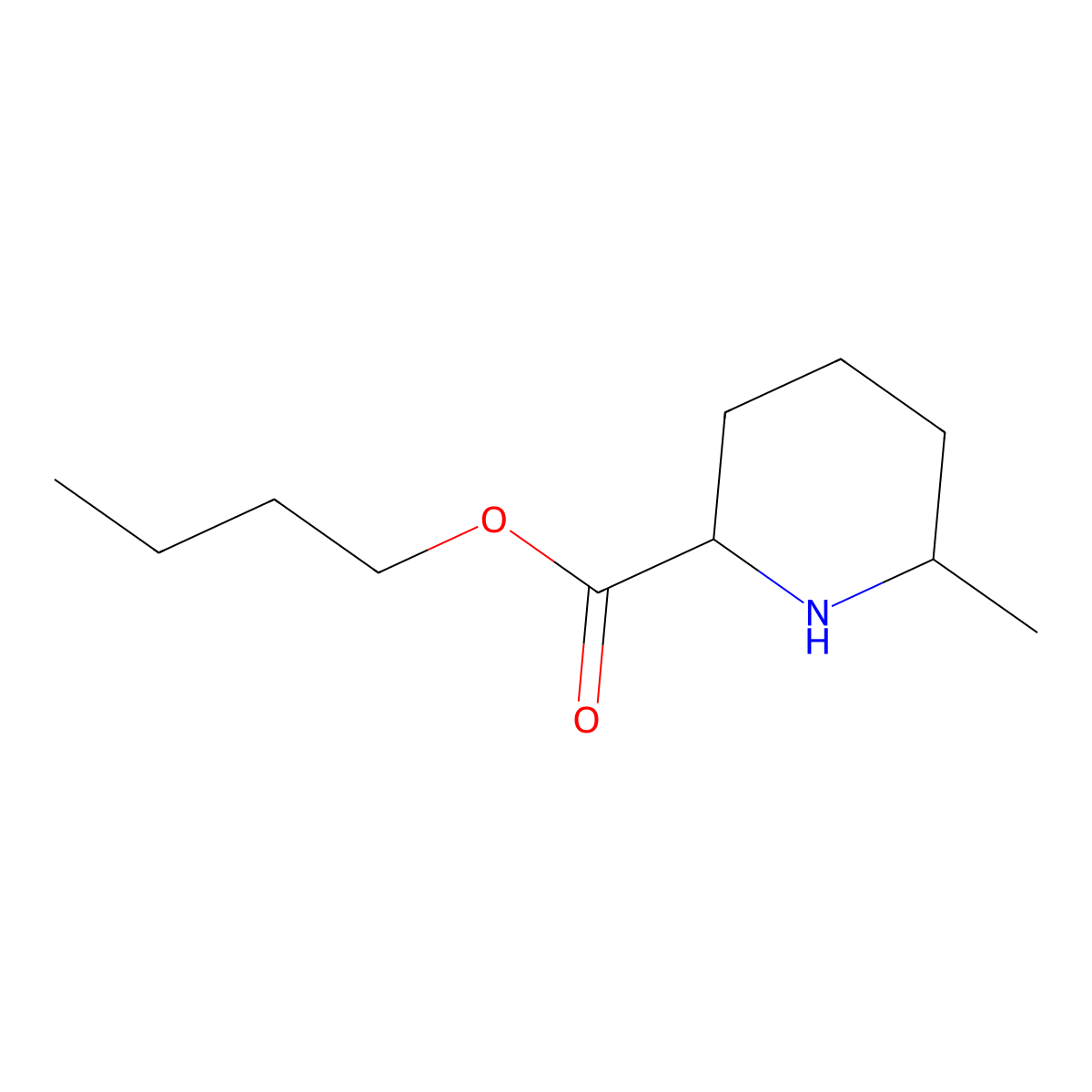 Butyl 6-methylpiperidine-2-carboxylate molecular structure, CAS 117928-50-4