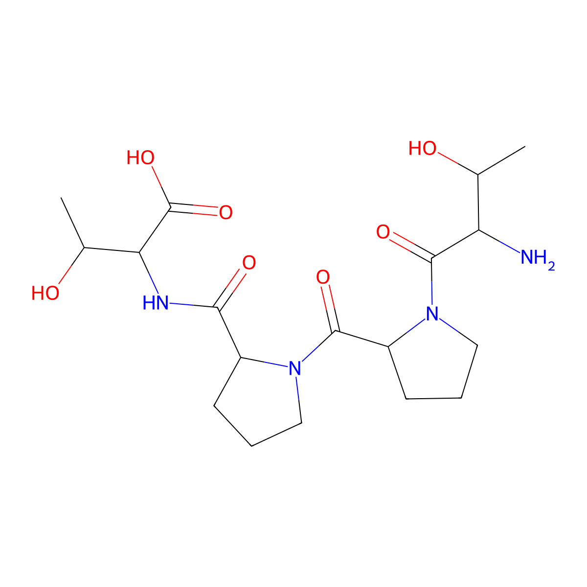 L-Threonine, L-threonyl-L-prolyl-L-prolyl- molecular structure, CAS 117928-93-5