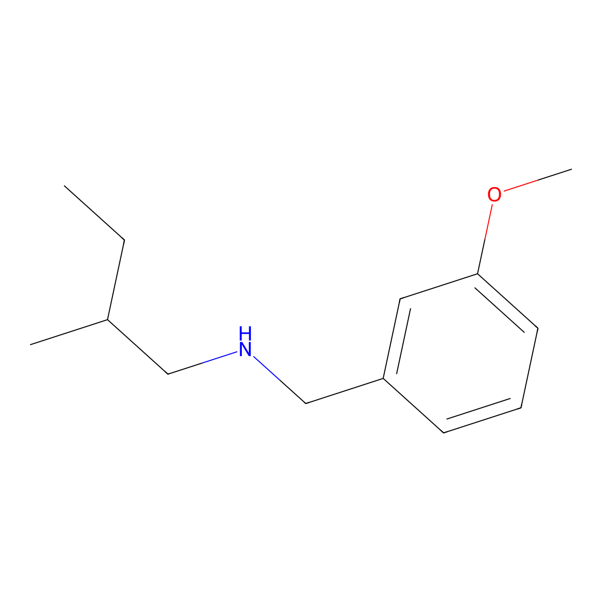 [(3-Methoxyphenyl)methyl](2-methylbutyl)amine molecular structure, CAS 1179280-65-9