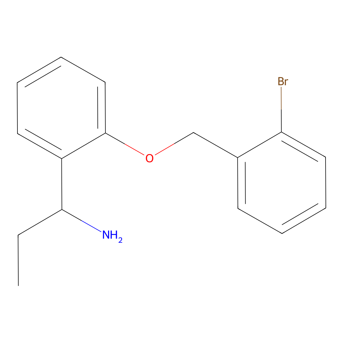 1-{2-[(2-Bromophenyl)methoxy]phenyl}propan-1-amine molecular structure, CAS 1179284-70-8