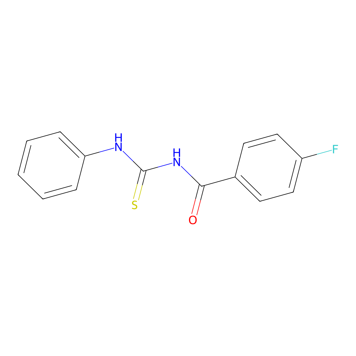 4-fluoro-N-(phenylcarbamothioyl)benzamide molecular structure, CAS 117929-26-7