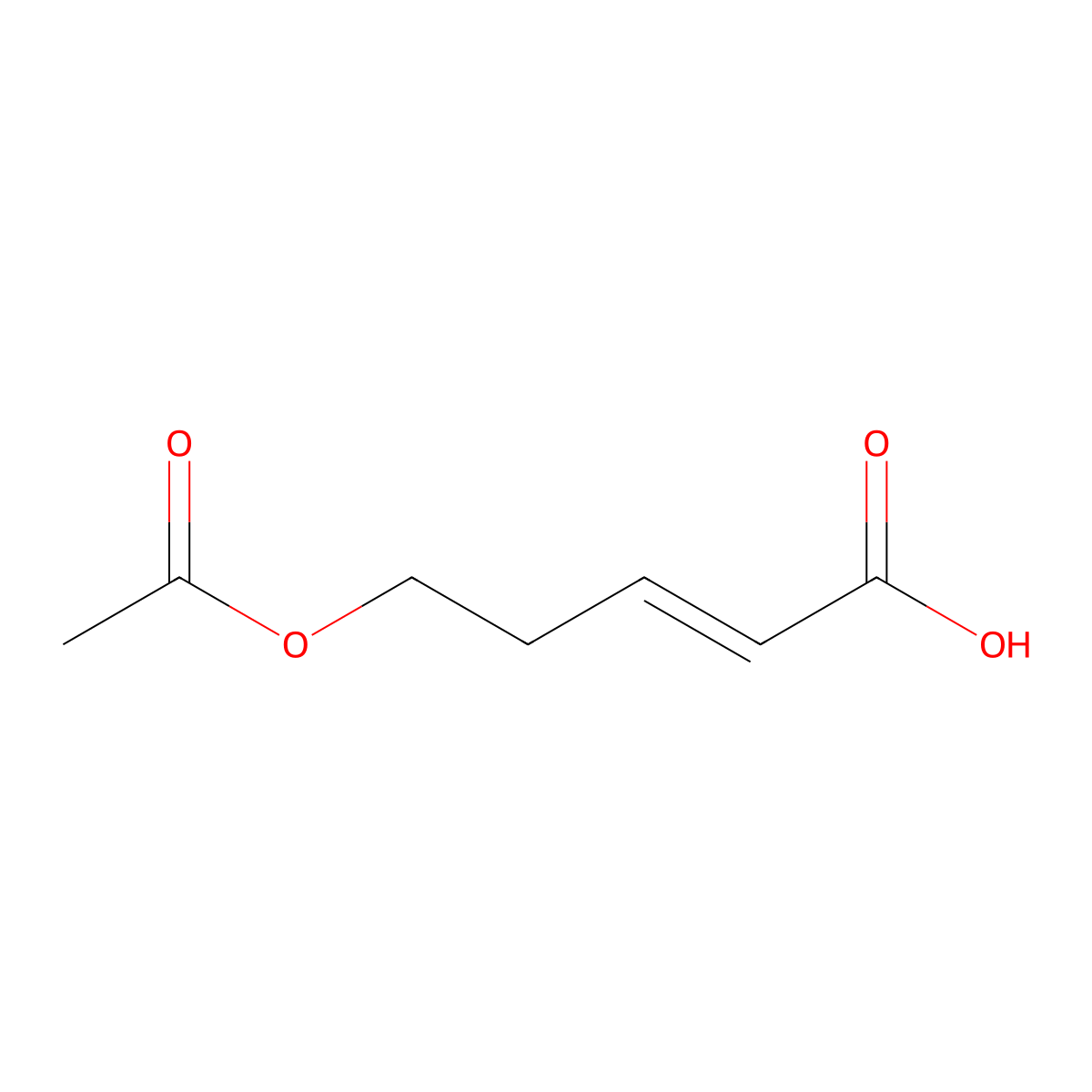 (E)-5-Acetoxypent-2-enoic acid molecular structure, CAS 117929-87-0