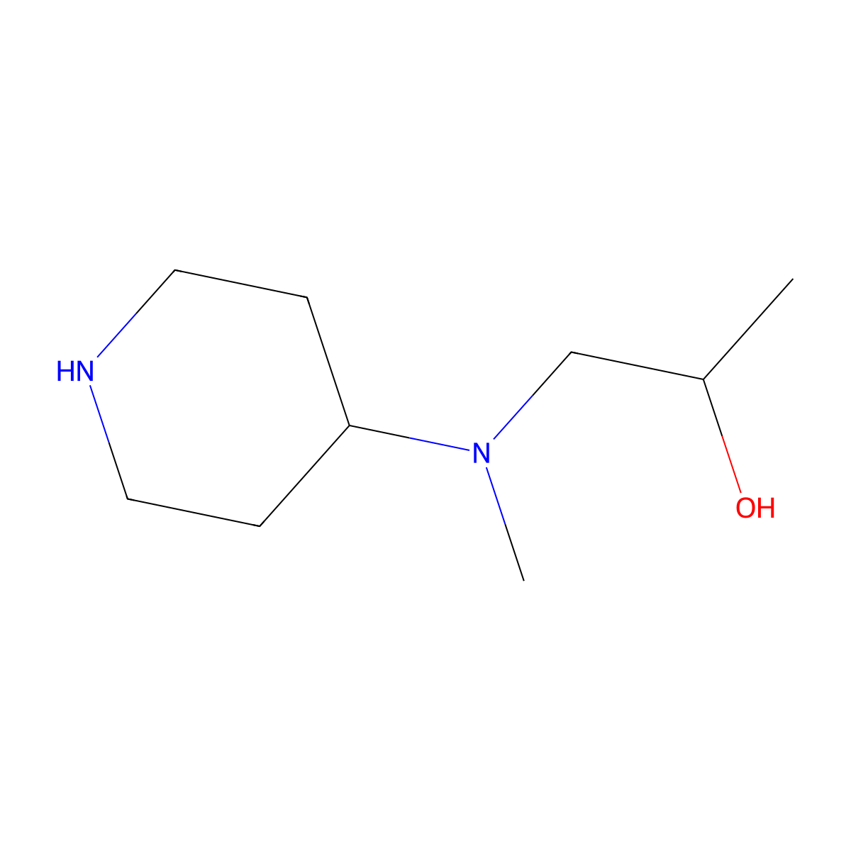 1-[Methyl(piperidin-4-yl)amino]propan-2-ol molecular structure, CAS 1179290-05-1