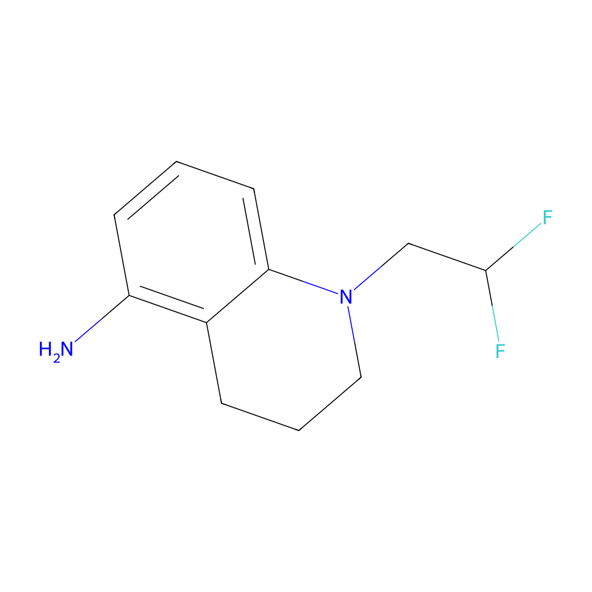1-(2,2-Difluoroethyl)-1,2,3,4-tetrahydroquinolin-5-amine molecular structure, CAS 1179290-21-1