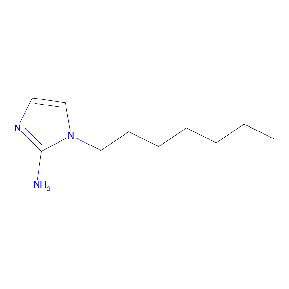 1-Heptyl-1h-imidazol-2-amine molecular structure, CAS 1179291-45-2