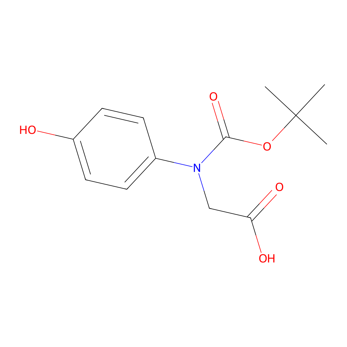 N-Boc-p-hydroxyphenylglycine molecular structure, CAS 1179298-12-4