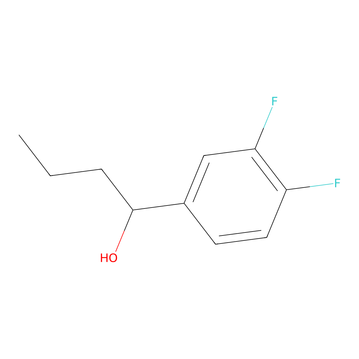 1-(3,4-Difluorophenyl)-1-butanol molecular structure, CAS 1179299-59-2
