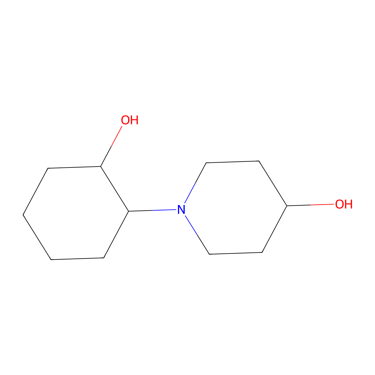1-(2-Hydroxycyclohexyl)piperidin-4-ol molecular structure, CAS 1179310-70-3