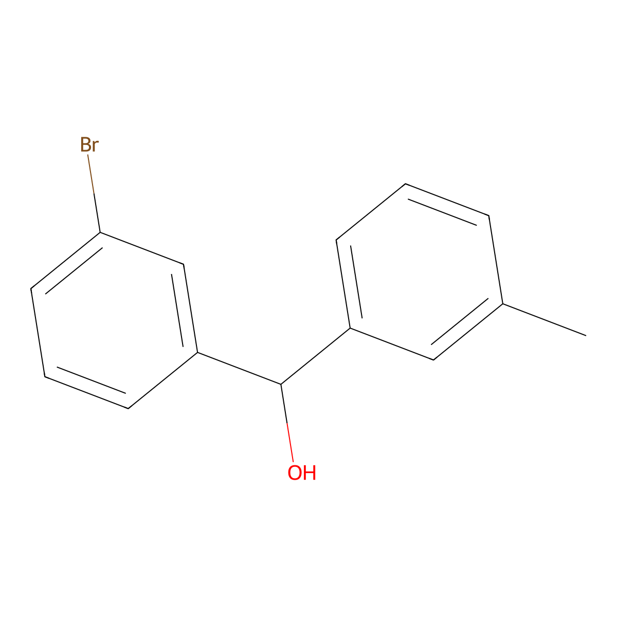 (3-Bromophenyl)(m-tolyl)methanol molecular structure, CAS 1179310-95-2