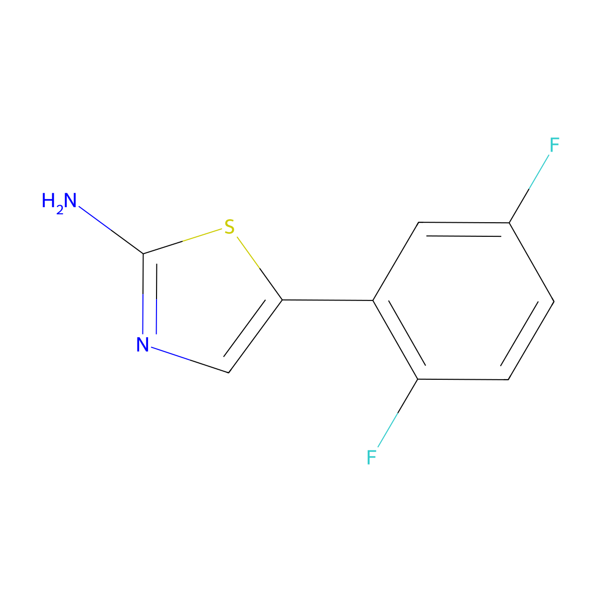 5-(2,5-Difluorophenyl)thiazol-2-amine molecular structure, CAS 1179312-11-8